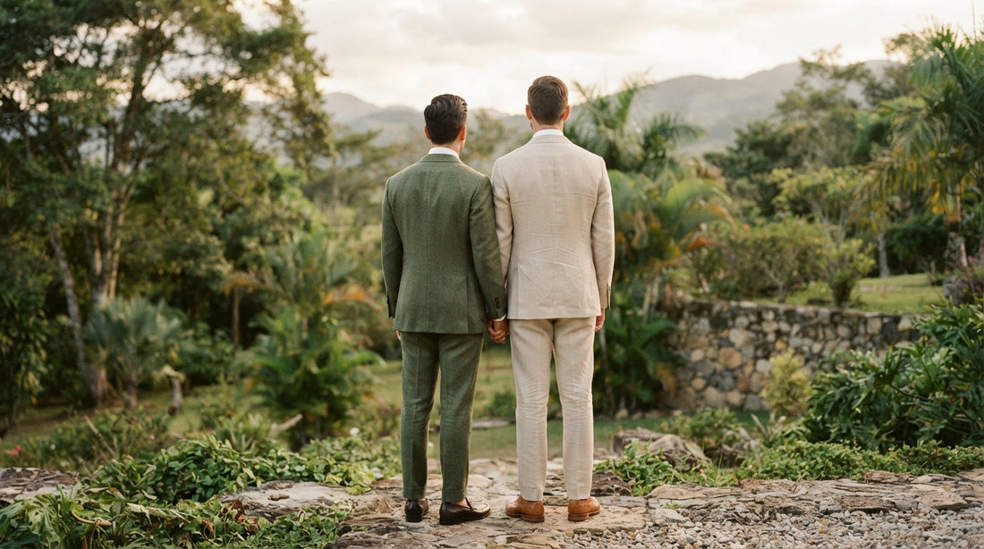 How to Coordinate Wedding Suits for Two Grooms