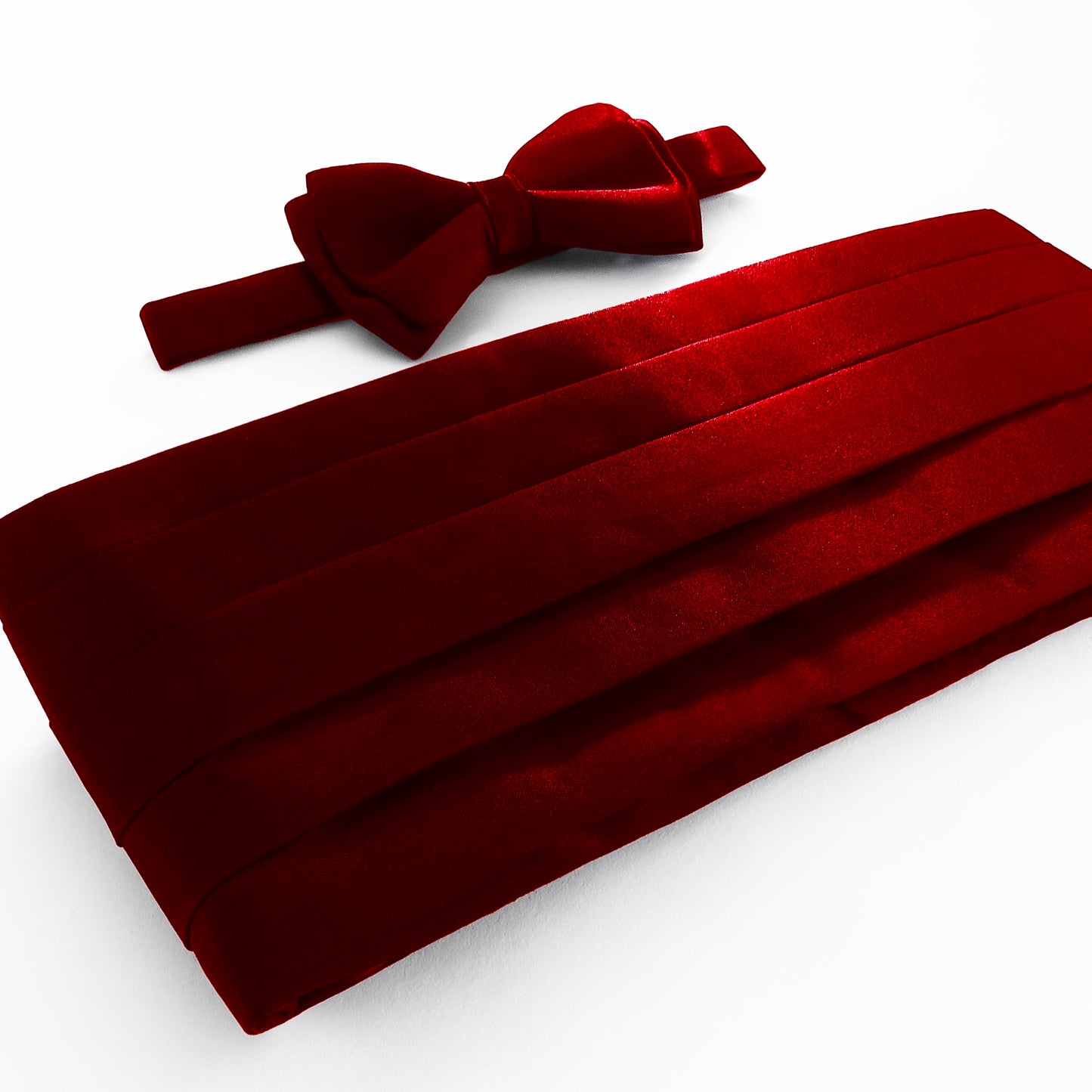 Bow Tie & Cummerbund Set / Wine Red