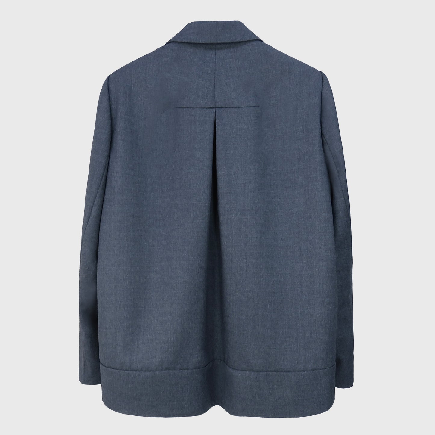 Pullover con Solapa Drapeada Gris Oscuro