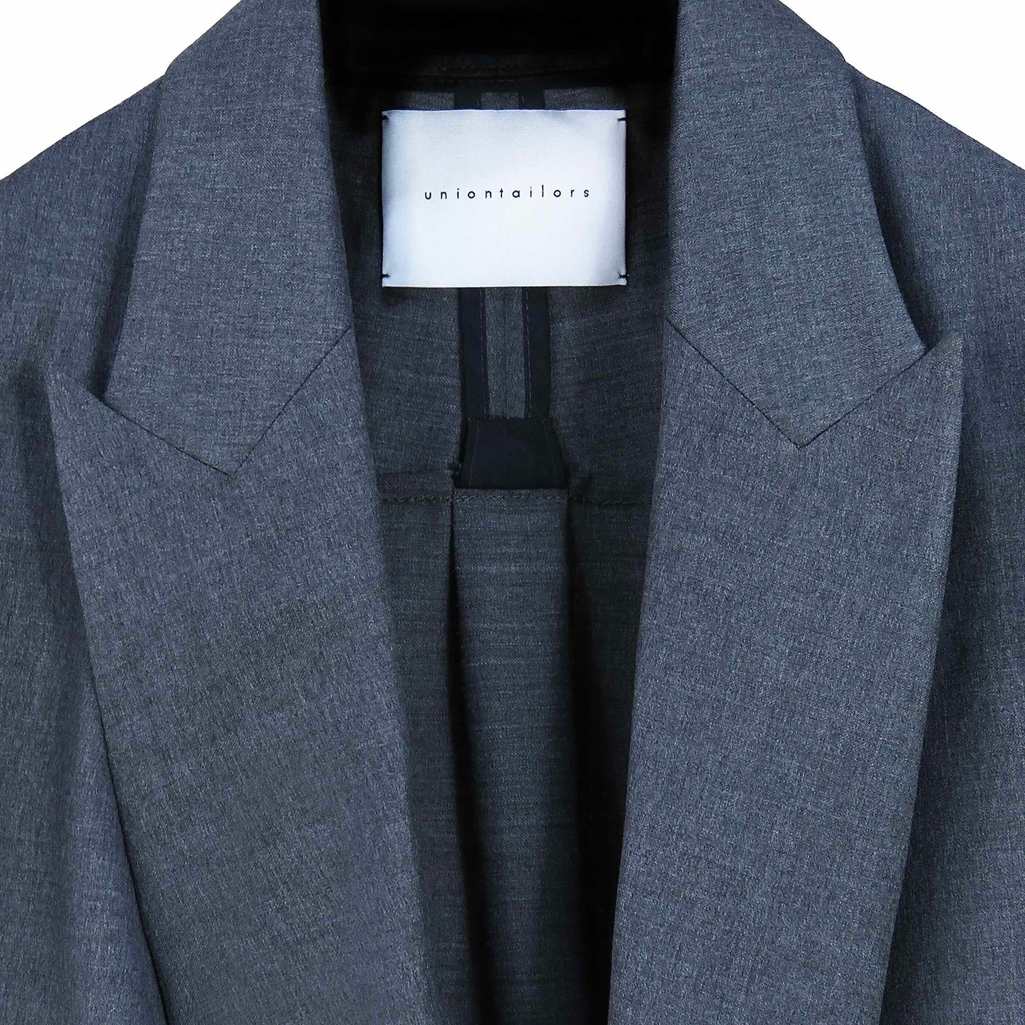 Pullover con Solapa Drapeada Gris Oscuro