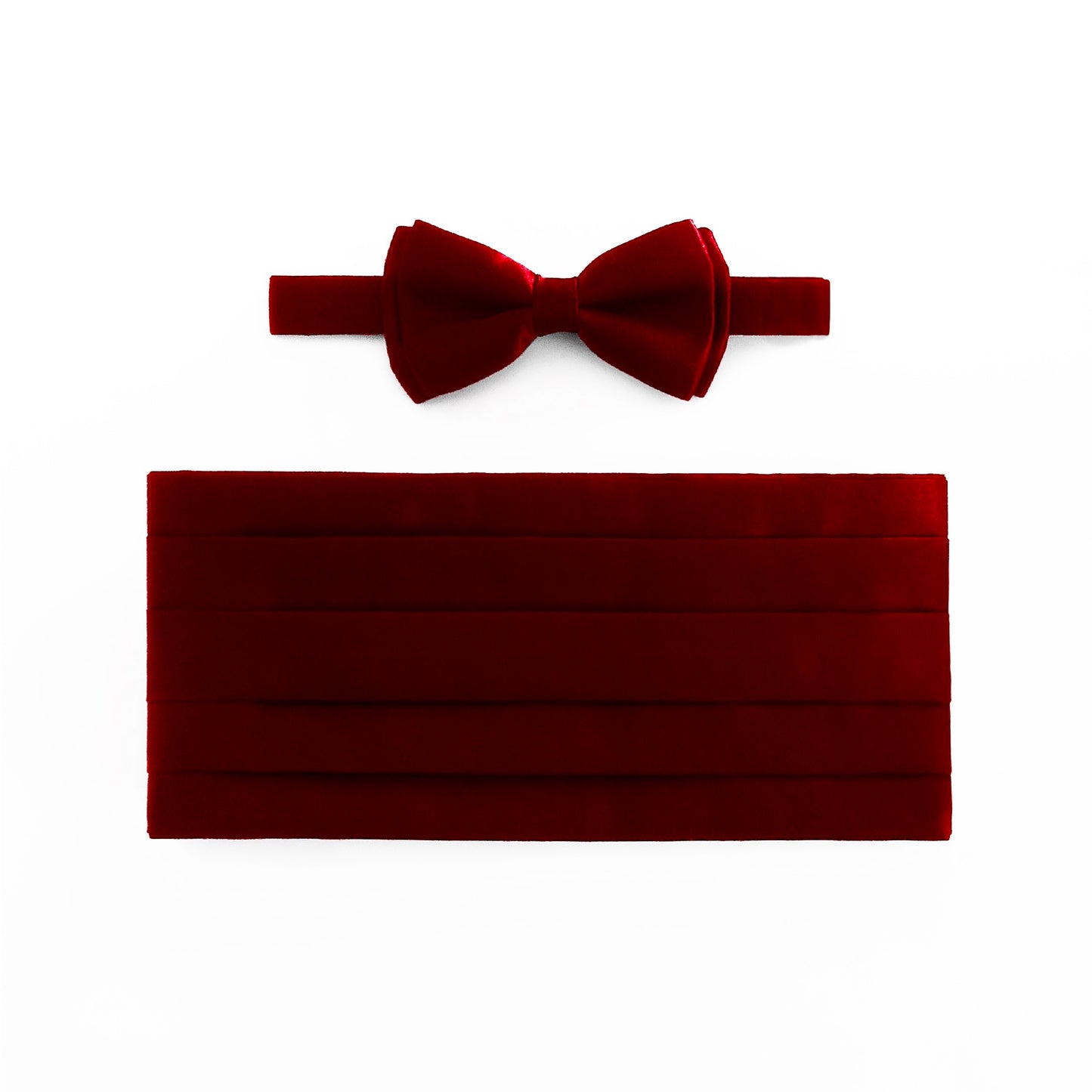 Bow Tie & Cummerbund Set / Wine Red