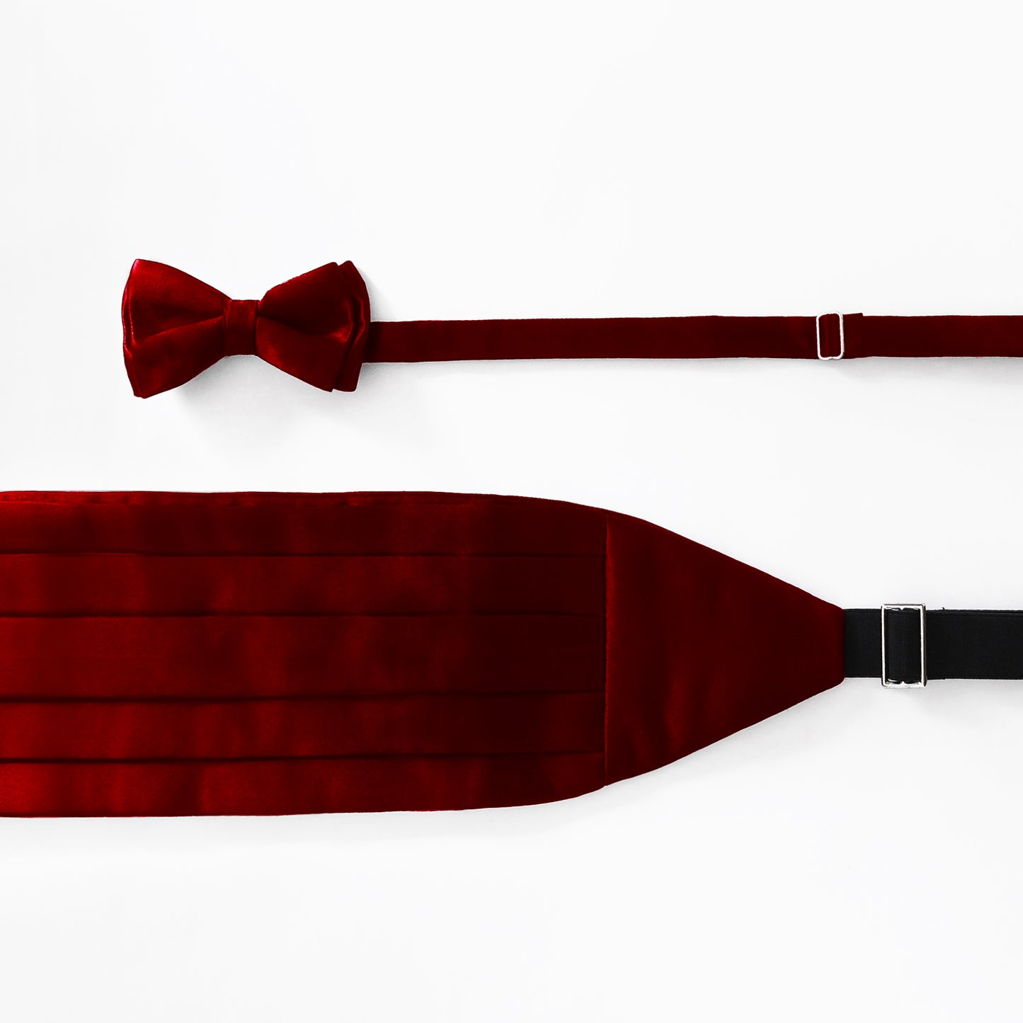 Bow Tie & Cummerbund Set / Wine Red