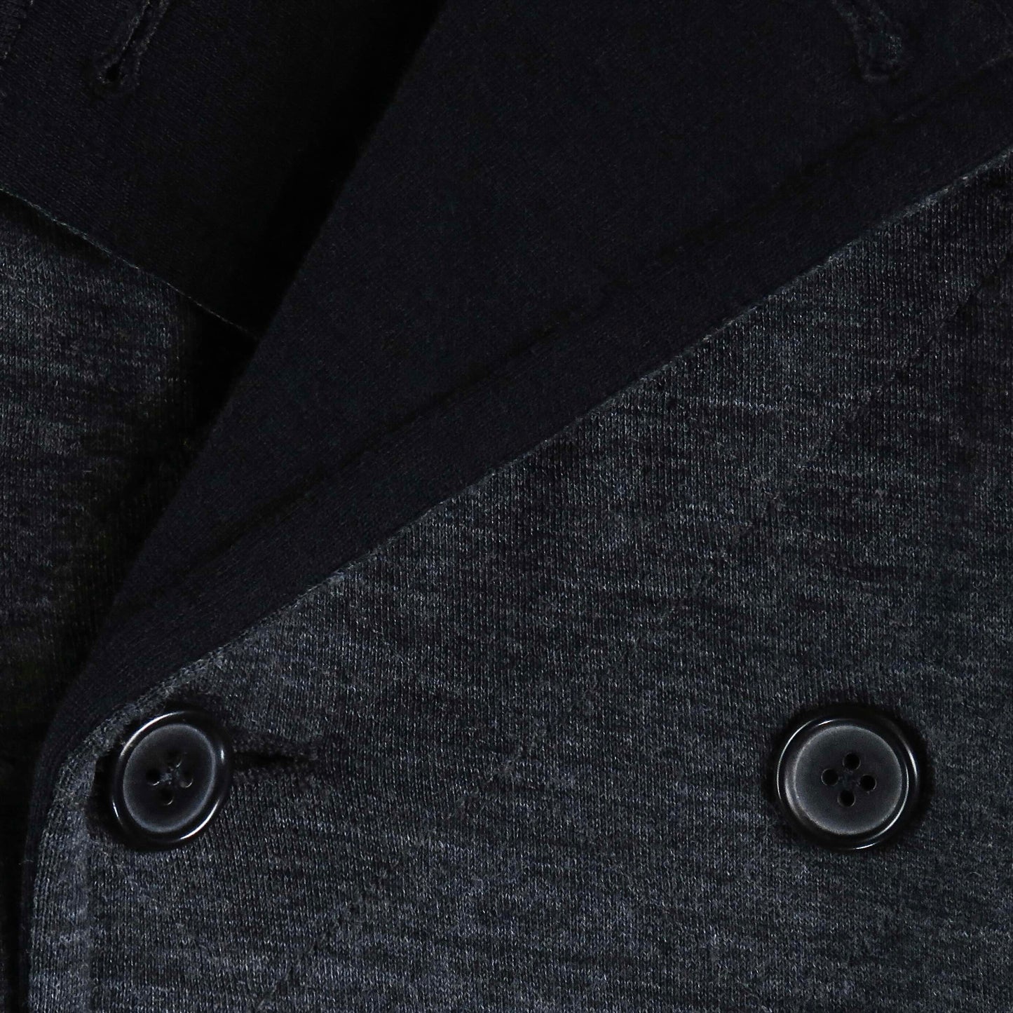 Peacoat Gris de Lana Jersey Acolchada